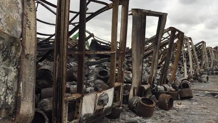 Aftermath of fire at Hotpoint in Peterborough