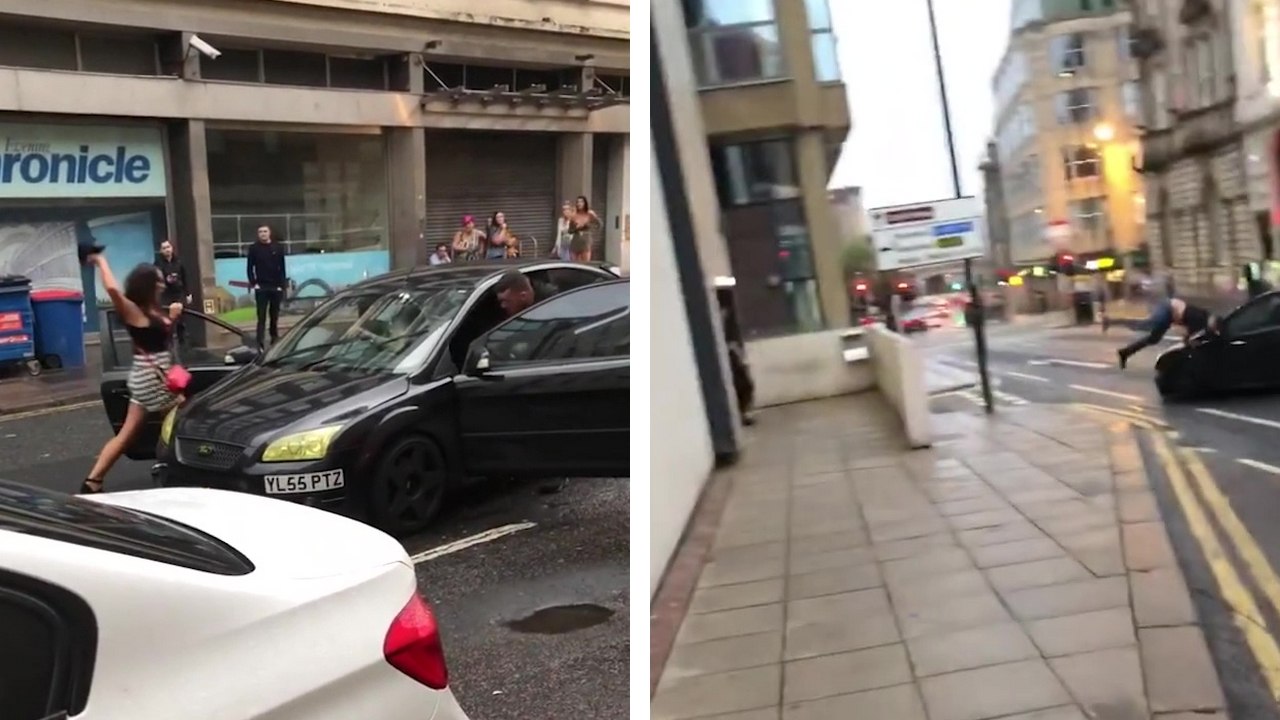 Un automobiliste éjecte un homme dans les airs en lui fonçant dedans après une altercation