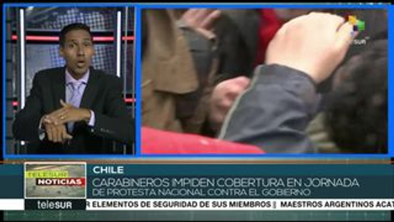 Chile: reprimen jornada de protestas contra políticas de Piñera