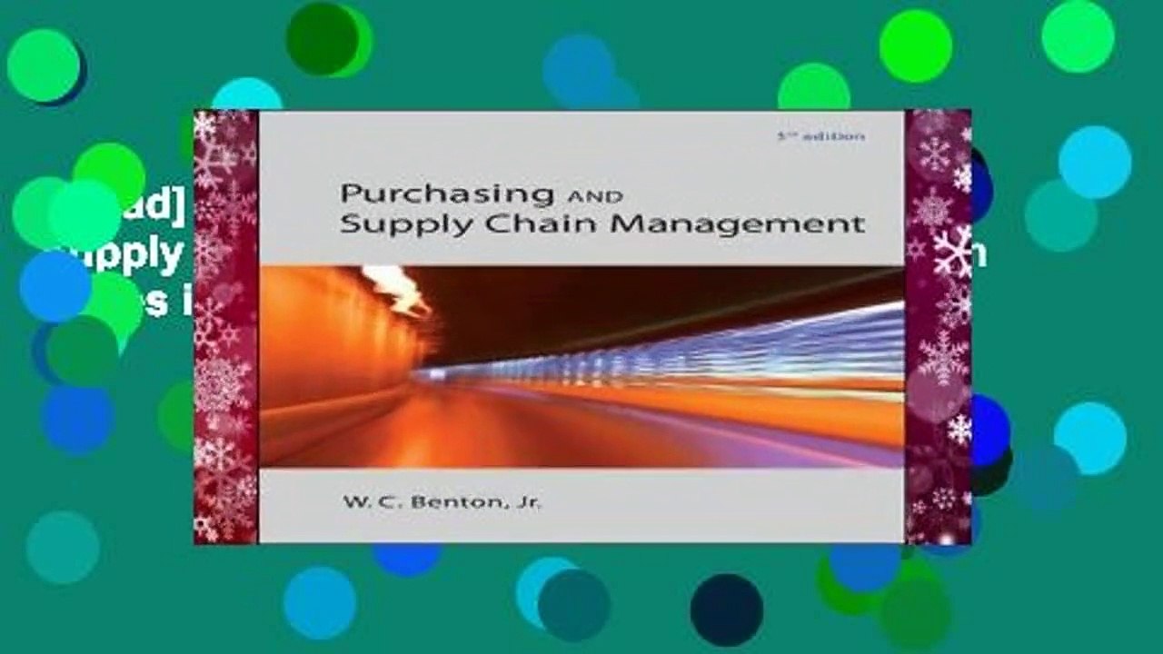 [Read] Purchasing and Supply Chain Management (McGraw-Hill/Irwin Series in Operations and