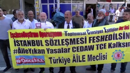 Türkiye Aile Meclisinden İstanbul Sözleşmesine tepki eylemi