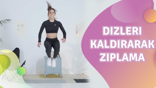 Dizleri kaldırarak zıplama - Sağlığa bir Adım