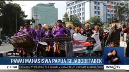 Ratusan Mahasiswa Papua Gelar Pawai Kebudayaan di Menteng