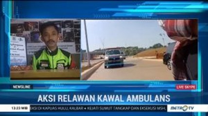 Aksi Relawan Kawal Ambulans