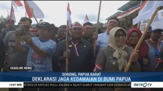 Wali Kota Sorong Bersama Warga Gelar Deklarasi Papua Damai
