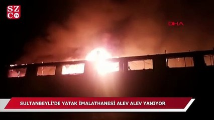 Sultanbeyli'de yatak imalathanesinde yangın!