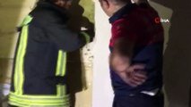 Asansörde mahsur kalan 6 kişiye itfaiyeden operasyon