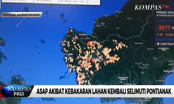 Asap Akibat Kebakaran Lahan Kembali Selimuti Pontianak