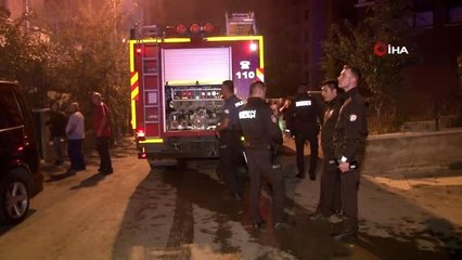 Başkent'te yangın çıkan bina tahliye edildi