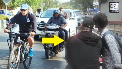 Salman Khan Enjoys Cycling In Mumbai Rains | Dabangg 3