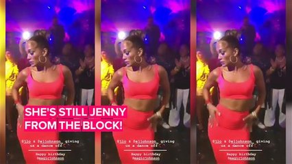 J-Lo has epic dance off in St. Tropez with EJ Johnson