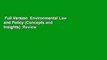 Full Version  Environmental Law and Policy (Concepts and Insights)  Review