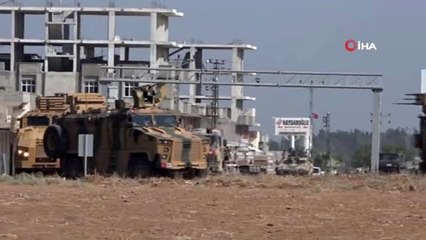 Güvenli Bölge kara devriyesinde kullanılacak zırhlı araçlar Akçakale'ye geldi