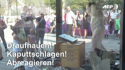 "Wutbürger" in Wien schlagen alles kurz und klein