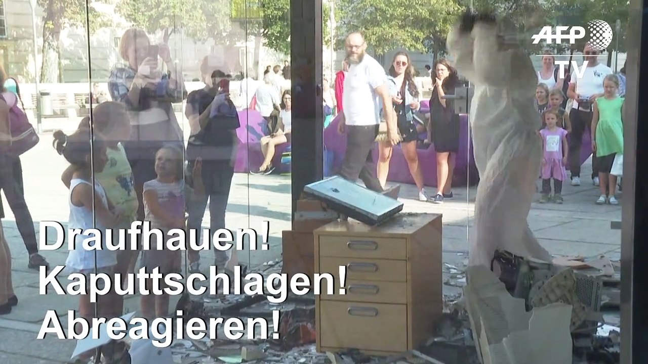 "Wutbürger" in Wien schlagen alles kurz und klein