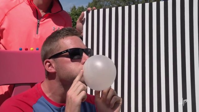 Bubble Gum Blowing Battle | Dude Perfect