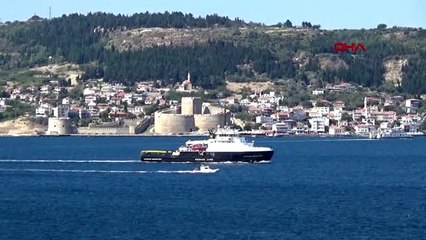 Çanakkale rus askeri gemisi çanakkale boğazı'ndan geçti