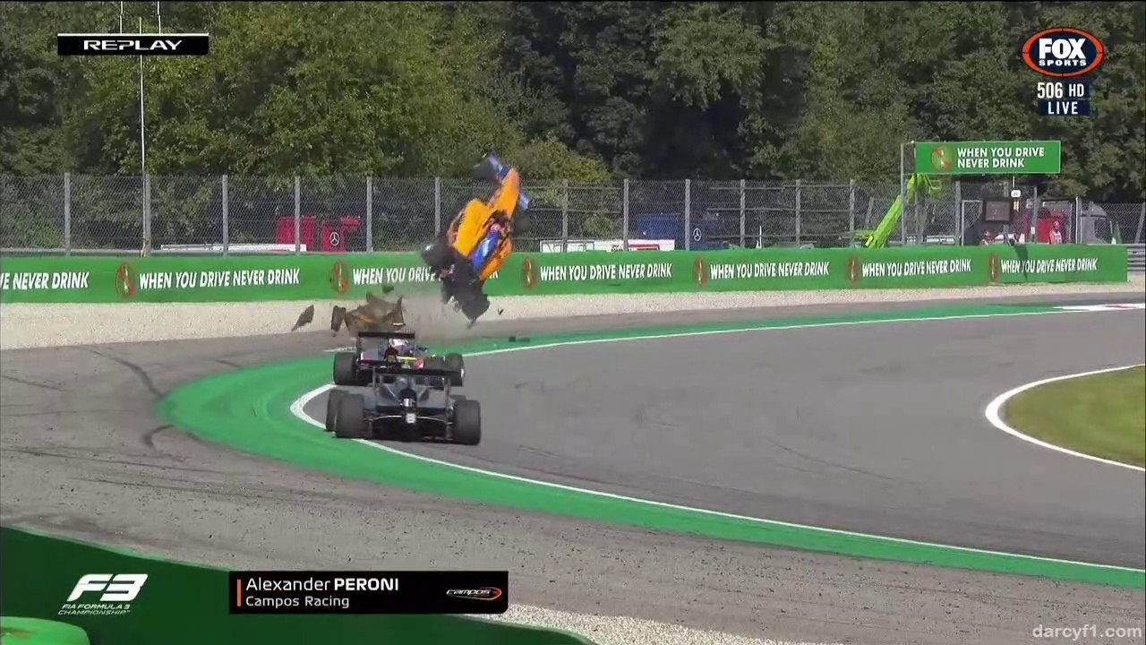 F3 Monza 2019 Race 1 Peroni Massive Crash + Ext...