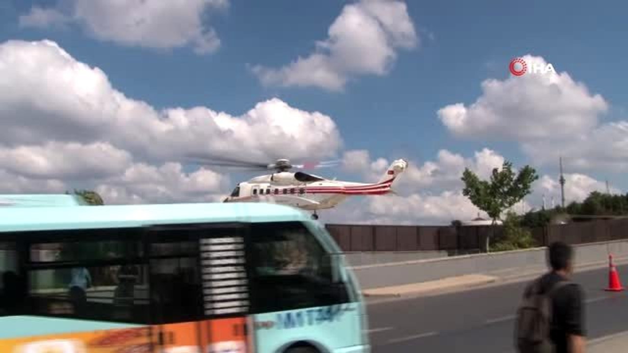 Cumhurbaşkanı Erdoğan helikopterle Eskişehir'e hareket etti