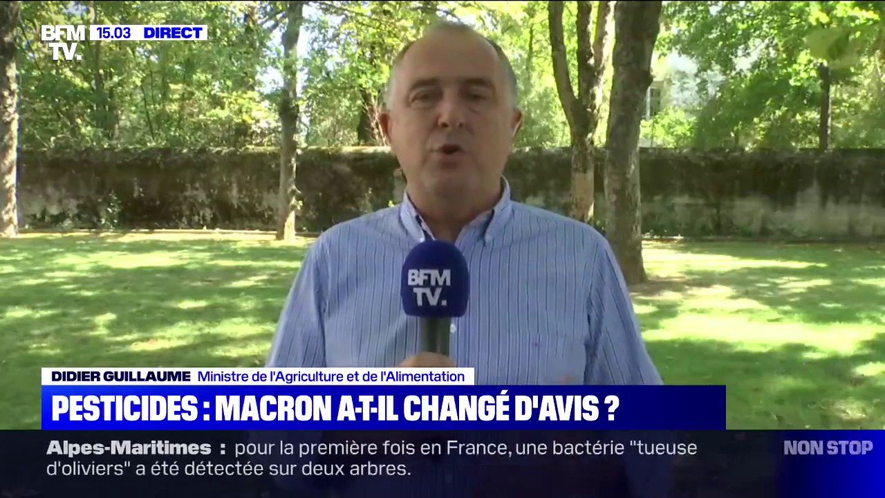 Pesticides: le ministre de l'Agriculture Didier Guillaume affirme que le gouvernement "s'appuie sur la science"