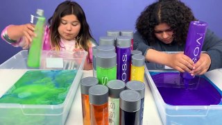 Don’t Choose the Wrong Water Bottle Slime Challenge - NEW SLIME COLORS!