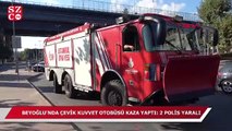 İstanbul'da çevik kuvvet otobüsü kaza yaptı: 2 polis yaralı