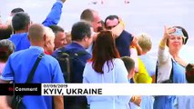 Rusya'nın esir değişimi kapsamında bıraktığı Ukraynalı tutuklular Kiev'de