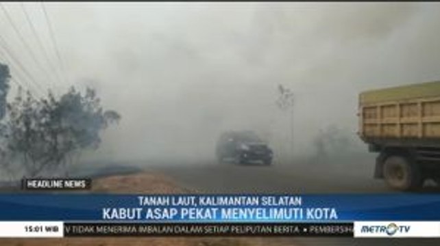 Kabut Asap Pekat Ganggu Aktivitas Warga