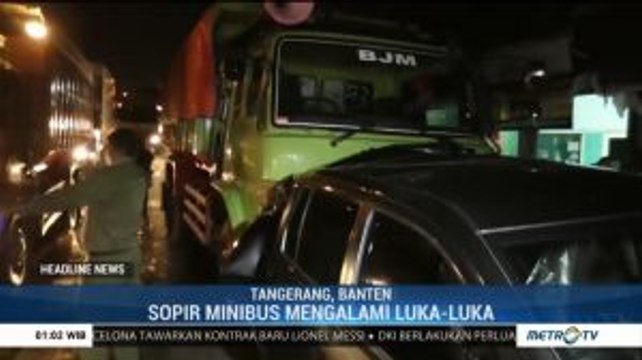 Rem Blong, Truk Bermuatan Tanah Tabrak Mini Bus di Balaraja