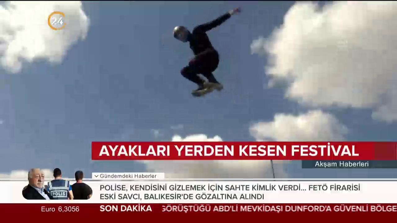 Taksim'de serbest uçuş heyecanı