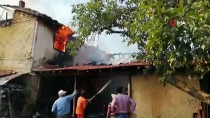 Değiştirilen Tüp Alev Aldı, 1 Ev ve Ahır Kullanılamaz Hale Geldi