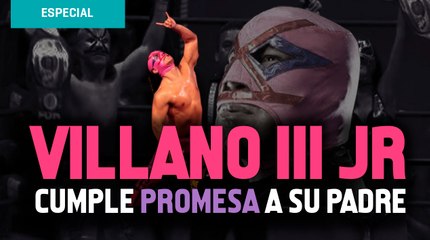 Villano III Jr. visitó tumba de su padre; le dedicó su primer campeonato