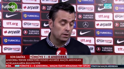 Koldo Alverez: "Oyuncularımı tebrik ediyorum"