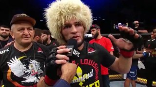 UFC 242_ Khabib Nurmagomedov and Dustin Poirier Octagon Interviews
