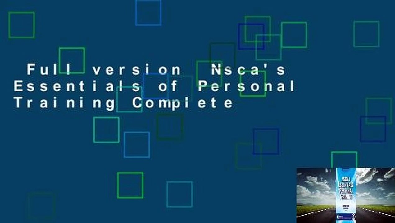 Full version  Nsca's Essentials of Personal Training Complete