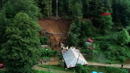 Rize-heyelan bölgesinden gündüz görüntüleri-