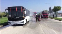 Halk otobüsünde yangın - DÜZCE