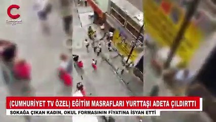 Okul kıyafetleri alan veli fiyatlara isyan etti