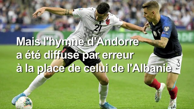 France-Albanie : mauvais hymne albanais et victoire des Bleus