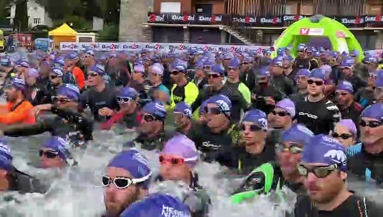 Triathlon de Gérardmer - Le départ du « Distance olympique » vu de l’intérieur