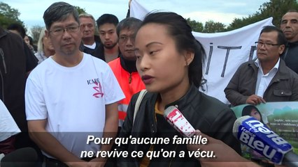 Lâcher de colombes en souvenir de Sophie Le Tan, étudiante disparue il y a un an