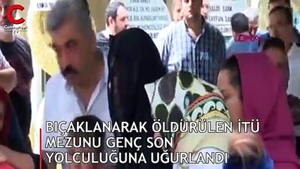 Bıçaklanarak öldürülen genç son yolculuğuna uğurlandı