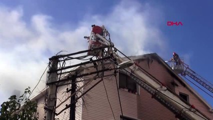 Zonguldak'ta çatı yangını korkuttu