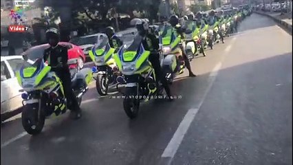 دراجات الانتشار السريع تنتشر بتقاطعات وميادين الجيزة لمنع الزحام