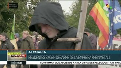 Alemania: Ciudadanos se manifestan contra fábrica de municiones