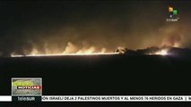 Paraguay: quema de pastizales afecta a la Ruta 3 