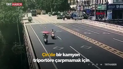 Triportöre çarpmamak için direksiyon kırınca nehre uçtu