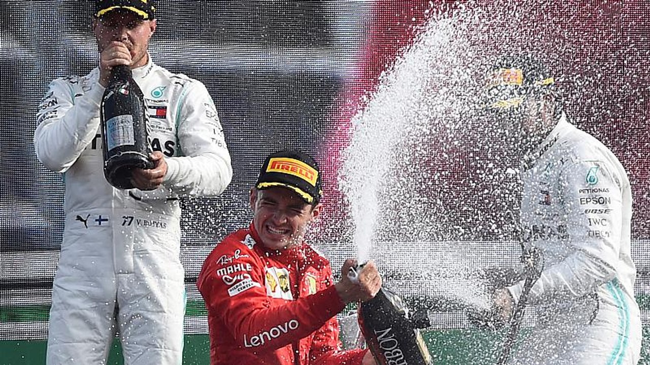 El piloto de Ferrari, Charles Leclerc, gana el Gran Premio de Italia en Monza