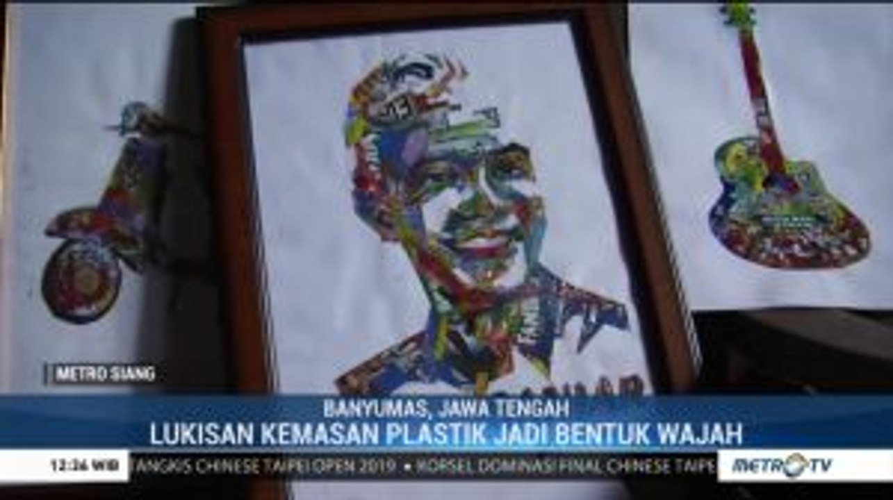 Pejuang Sampah di Banyumas Sulap Kemasan Plastik Jadi Lukisan