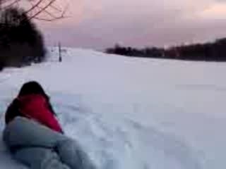 aymen samy luge sur piste de ski 01